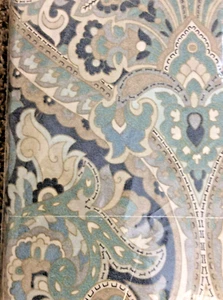Pottery Barn Mackenna Paisley Organic King Sham NWOT Blue - Picture 1 of 2