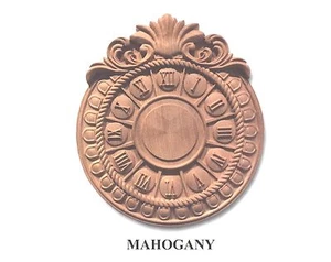 Handgeschnitzte massive Kirsche Wanduhr Zifferblatt 11" x 9-3/4" x 1-1/8" dick - Bild 1 von 4