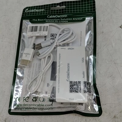 CableDeconn  Display DVI HDMI VGA Adapter Converter 3 in 1 - Image 1 of 3
