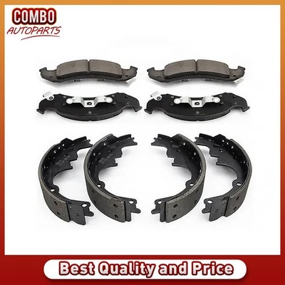 Pastilhas de freio dianteiras e traseiras de cerâmica e sapatas de bateria para Chevrolet Camaro 1993 - Imagem 1 de 4