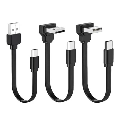 USB C to USB A 2.0 Right Angle Cable USB C Charger Cable 480Mbps Data Transfer - Image 1 of 4