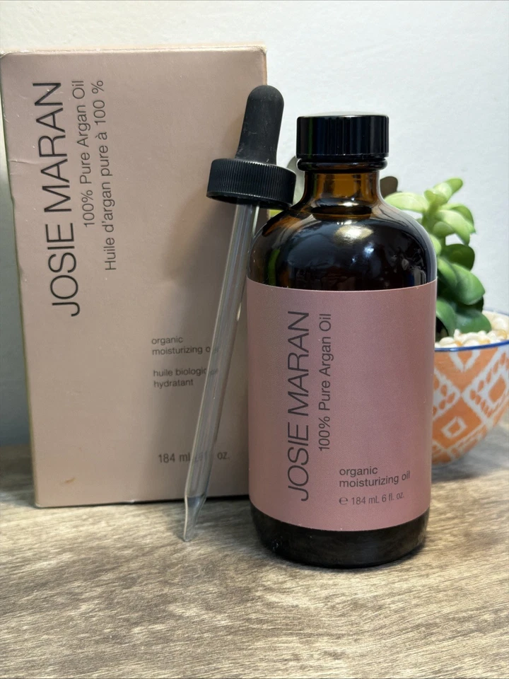 全新 Josie Maran 100% 纯坚果油 有机 6 盎司 / 184 毫升 带滴管和盒 — 第 1/1 张图片