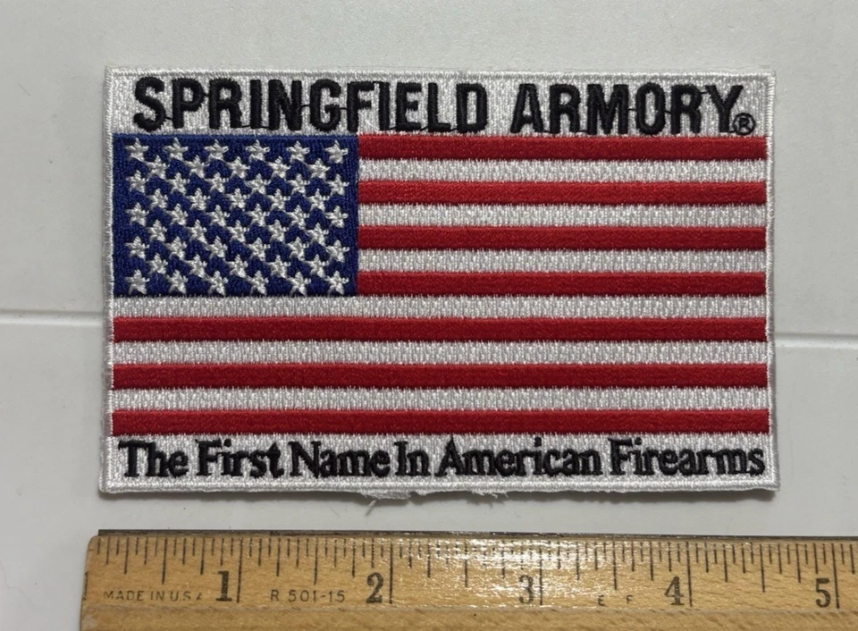 Springfield Armory The First Name in American Firearms Company Iron-on Patch - Image 1 of 3