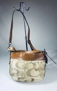 Coach Zoe Signature Hobo-Schultertasche braun Canvas Leder Reißverschluss Vintage Y2k - Bild 1 von 13
