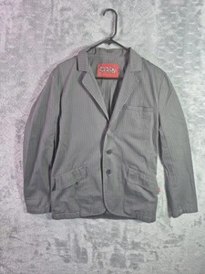 Vintage Trash NYC Blazer Jacke mittelgrau Nadelstreifen einreihig Tripp-Stil Sk8 - Bild 1 von 11