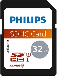 PHILIPS SDHC Card Speicherkarte 32GB Cl.10 V10 UHS-I U1FM32SD45B/00 NEU 008-803 - Bild 1 von 2