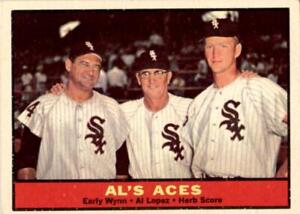 1961 Topps #337 Al's Aces Lopez / Score / Wynn Chicago White Sox EX