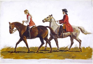 Len Thurston "Avonhurst Inheritance" original gouache illustration horse helmet - Picture 1 of 3