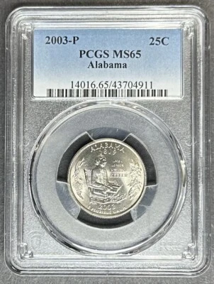 2003-P Alabama Quarter PCGS MS-65, Buy 3 Items, Get $5 Off!! - Image 1 of 2
