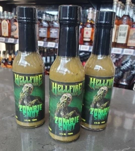 ZOMBIE HOT SAUCE with CAROLINA REAPER SALSA VERDE Green Apple 3 PACK LOT  - Picture 1 of 7