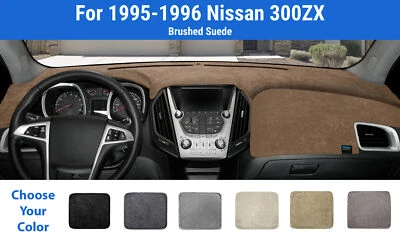 Cubierta de alfombrilla de tablero para Nissan 300ZX 1995-1996 (gamuza cepillada) Foto 1 de 4