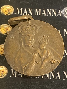 BRONZE MEDAILLE MARIA DELLE GRAZIE GEKRÖNT 1934 C. MEDITA-121 - Bild 1 von 2