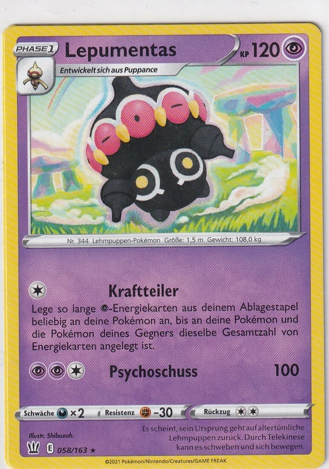 Pokemon Karte Kampfstile Nr. 58/163 Lepumentas deutsch - Bild 1 von 1