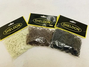 RUBBER PLAITING BANDS, APPROX 500 PER PACK, BLACK, WHITE, BROWN *FREE POSTAGE* - Picture 1 of 3