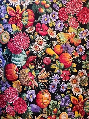 Beautiful Fall Fabric By Sharon Kessler 100% Cotton MADE IN USA By The Yard - Image 1 of 4