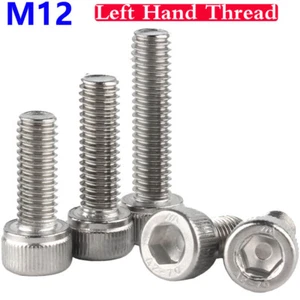 Tornillos de cabeza de enchufe de acero inoxidable con rosca izquierda M12 pernos Allen DIN 912 - Imagen 1 de 12