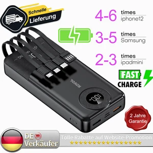 66W Powerbank 50000mAh PD laptop batteria esterna 5 porte 4 cavi per iPhone Samsung - Foto 1 di 16