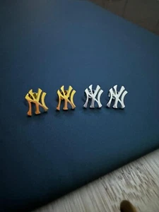 NY Stud Earrings / New York Earrings / New York Yankees Earrings - MLB Baseball - Picture 1 of 6