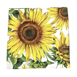 Sunflower Cocktail Beverage Paper Napkins 40 ct Cocktails Disposable Serviette - Picture 1 of 6