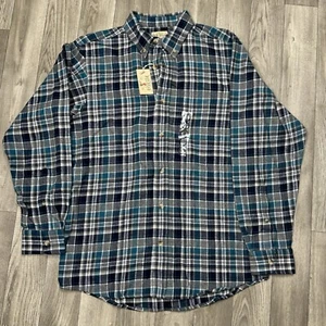 NEW Red Head Flannel Shirt Mens M Plaid Long Sleeve button up down work - Picture 1 of 4