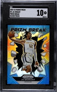 Panini Prizm JA MORANT 2023-24 Prizm Break Silver SGC 10 GEMAS COMO NUEVO #2 Grizzlies - Imagen 1 de 2