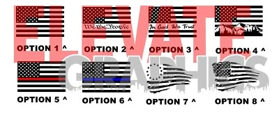 Para GMC Canyon 2015-2025 Rayas Ventana Trasera Bandera Calcomanías Gráficos de Vinilo Foto 1 de 4