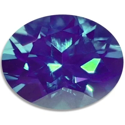 Gemas sueltas facetadas ovaladas de alejandrita creadas en laboratorio (5 opciones) desde 1989 EE. UU. Foto 1 de 4
