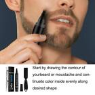 Four Prong Beard Filler Pencil Waterproof Moustache Coloring Pen (Black)