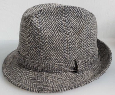 Vintage Men's Hat Trilby Tweed M 7-7.5 Dorfman Pacific California  Korea Fedora - Image 1 of 4