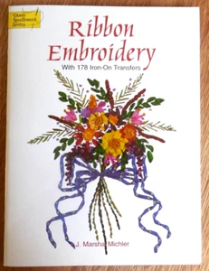 NEW  Dover Needlework "Ribbon Embroidery" Book with 178 Iron-On Transfers - Picture 1 of 4