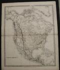 NORTH AMERICA 1870ca S.P.C.K.UNUSUAL ANTIQUE ORIGINAL STEEL ENGRAVED MAP