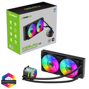 Refroidisseur CPU liquide ARGB GameMax Iceburg 240 mm | 13e génération Intel Support Aura Sync - Photo 1/9