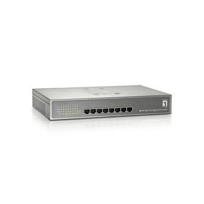 LevelOne GEP-0822 8-Port-Gigabit-PoE-Switch 802.3at PoE+ 240W - Bild 1 von 4