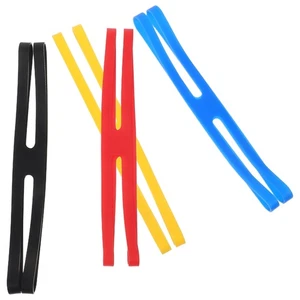 4 Pcs Tabellengeschirrgürtel Kabelbinder Aus Silikon Gummibänder - Afbeelding 1 van 12