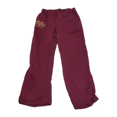 Ed Hardy Womens Sweat Pants Size Medium Screaming Tiger Wide Leg Drawstrings - Image 1 of 4