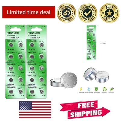 Superior Performance 20-Pack Alkaline 377 Watch Batteries - Ideal for Gadgets - Image 1 of 4