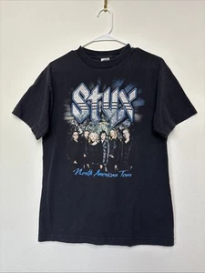 Styx Black Medium T-Shirt Album Rock Guitar Singer Metal North American Tour - Picture 1 of 8