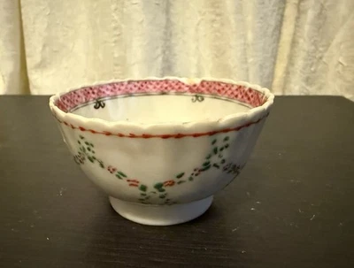 Antique Chinese Export  Floral  Tea Cup Circa 1800 - Image 1 of 4