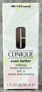 NEW Clinique Even Better Makeup Broad Spectrum SPF 15 - WN 115.5 Mocha (D) 1 oz - Picture 1 of 6