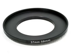 37-58mm Metal Step Up Ring Lens Adapter 37 male to 58 female thread - UK STOCK - Picture 1 of 4