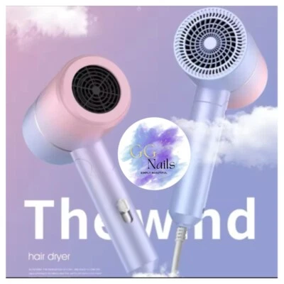 Secador de pelo plegable 220V-240V 750W aire caliente anión cuidado del cabello secador de pelo secador de pelo Foto 1 de 4