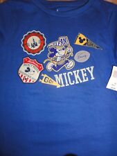 Large 10/12 Youth Mickey Mouse Football Style Tee Shirt NWT Disney Parks
