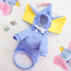 Dog Warm Hoodie Elephant Cosplay Pet Costume Small Dog Cat Halloween Clothes - Picture 1 of 19