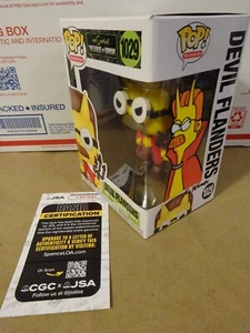 Ken Wheaton Signed & Sketched The Simpsons Devil Flanders Funko Pop JSA COA - Afbeelding 1 van 10