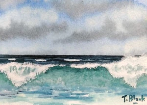 ORIGINAL AQUARELL - Meer und Brandung. - Picture 1 of 1