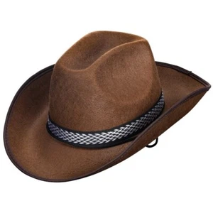 Dress-Up-America Cowboy Hat for Adults - Brown Western Cowgirl/Cowboy Party Hat - Picture 1 of 2