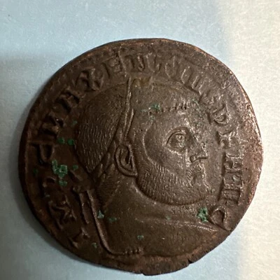 Moneda Follis de Bronce Emperador Romano Majencio 306-312 dC Foto 1 de 3