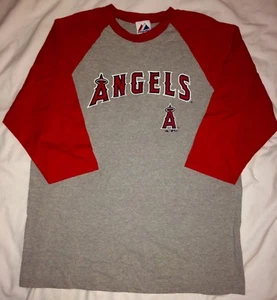 EUC MLB AL California L.A./Anaheim Angels Team Gear Majestic Fan Apparel Sz L - Picture 1 of 4
