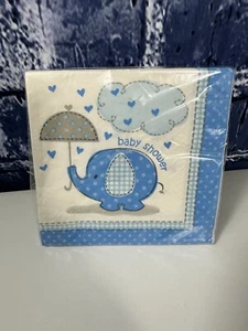 Umbrella Elephant Blue Boy Baby Shower Party Lunch Napkins 16ct 2ply India - Picture 1 of 7