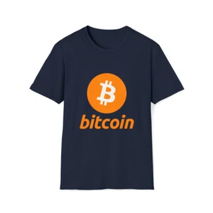 Bitcoin BTC Cryptocurrency Unisex Cotton Crewneck T-Shirt | Crypto Shirt - Picture 1 of 32
